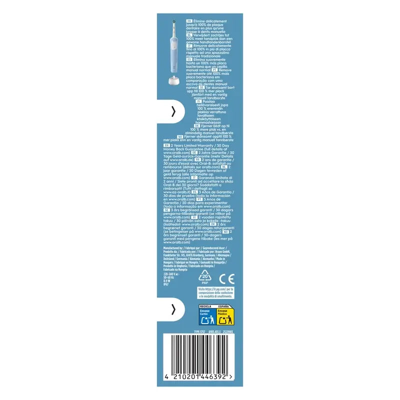 Oral-B Braun Braun Vitality Pro Rechargeable Toothbrush Blue