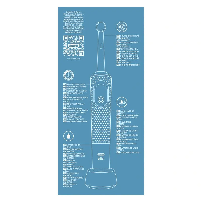 Oral-B Braun Braun Vitality Pro Rechargeable Toothbrush Blue