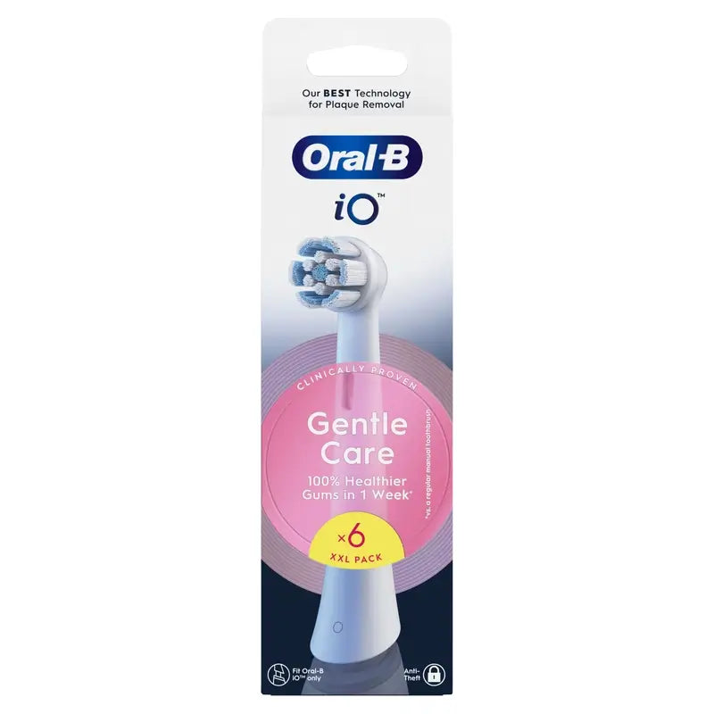 Oral-B Io Gentle Care Original Sensitive Gums Replacement Round Brushes , 6 pieces