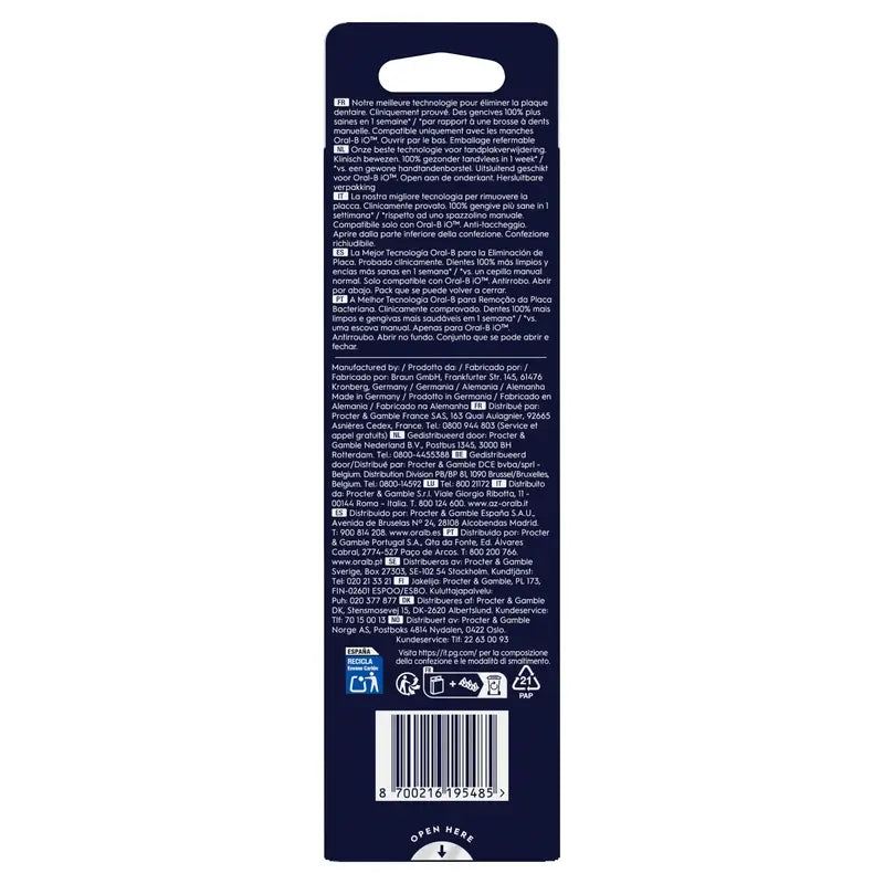 Oral-B Io Gentle Care Original Sensitive Gums Replacement Round Brushes , 6 pieces