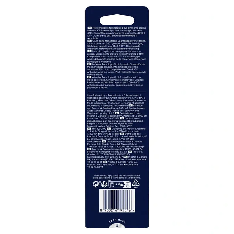 Oral-B Braun iO Ultimate Clean Replacement Brushes, 6 Pcs.