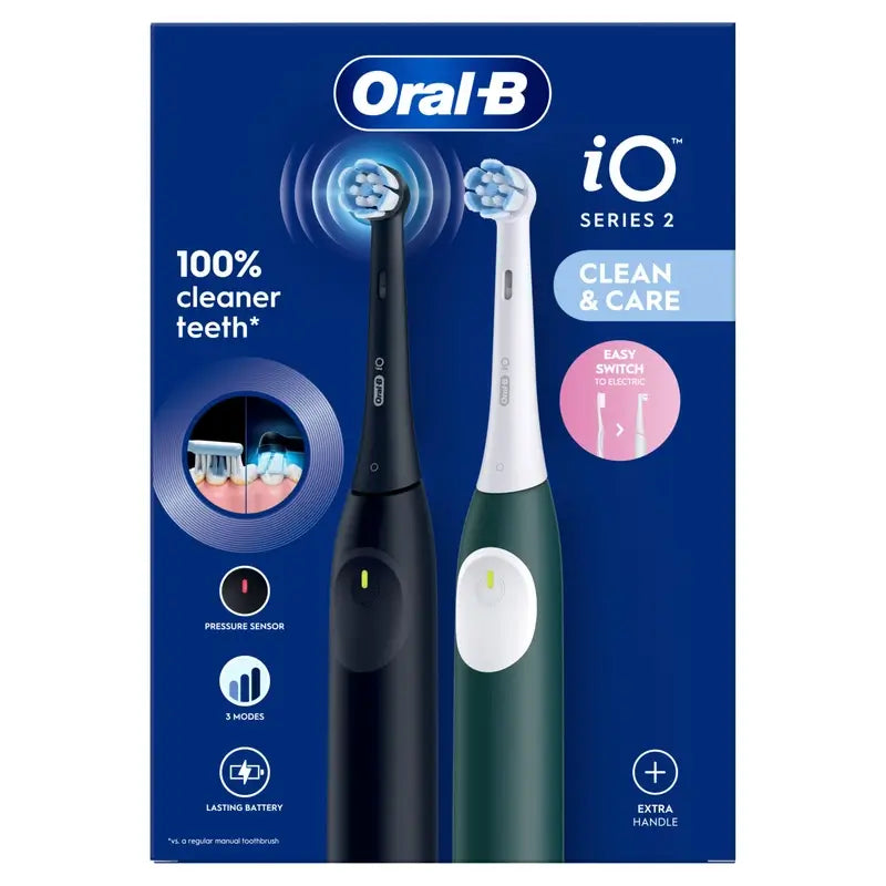 iO2 Duo Black/Green - Clean & Care