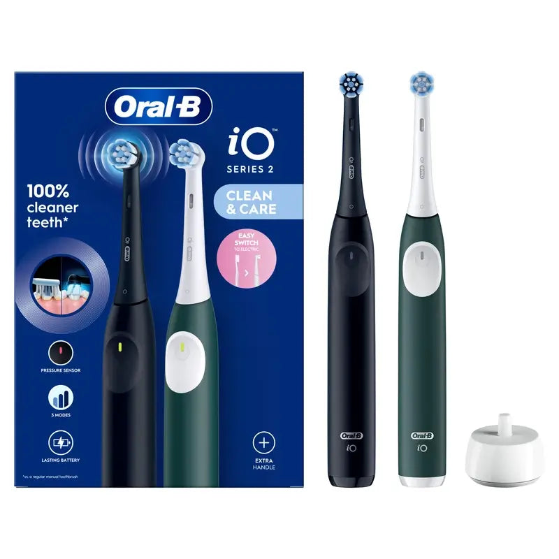 iO2 Duo Black/Green - Clean & Care