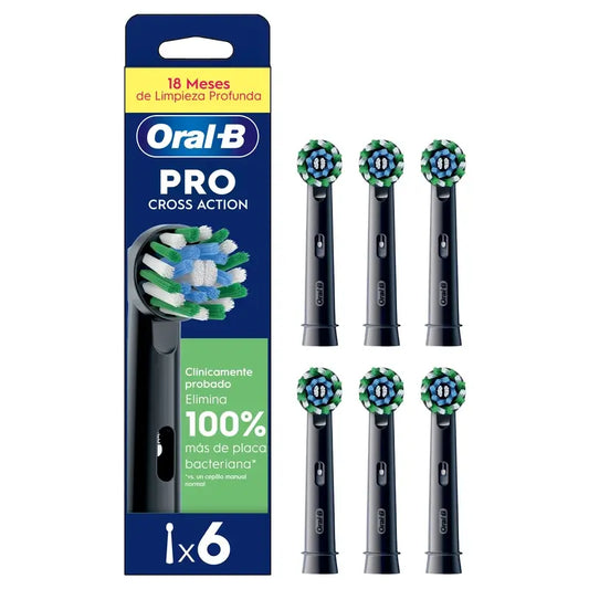 Oral-B Braun Cross Action Refill Black, 4 pcs.