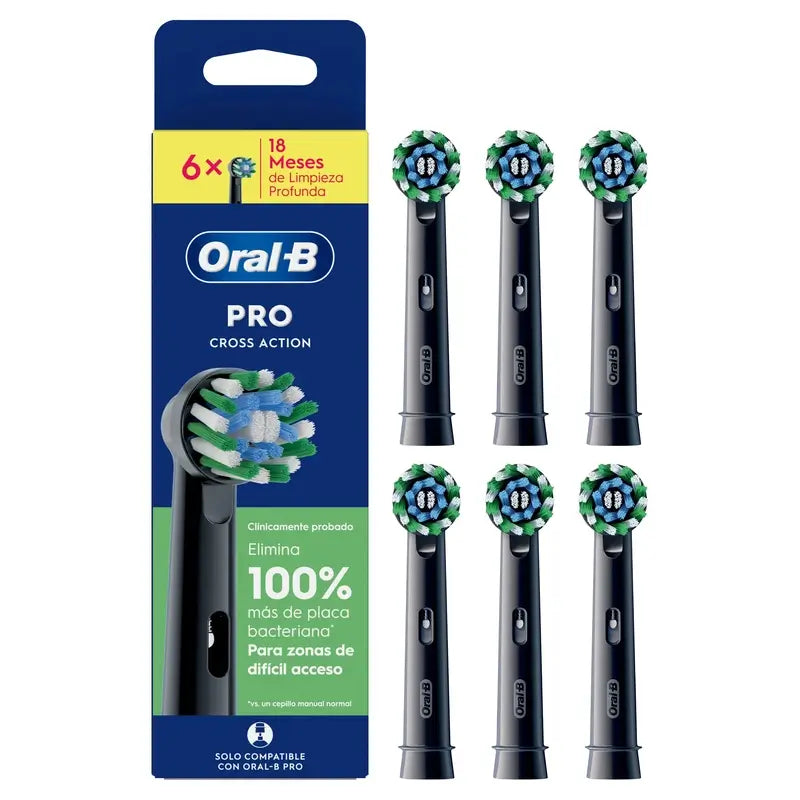 Oral-B Braun Cross Action Refill Black, 4 pcs.