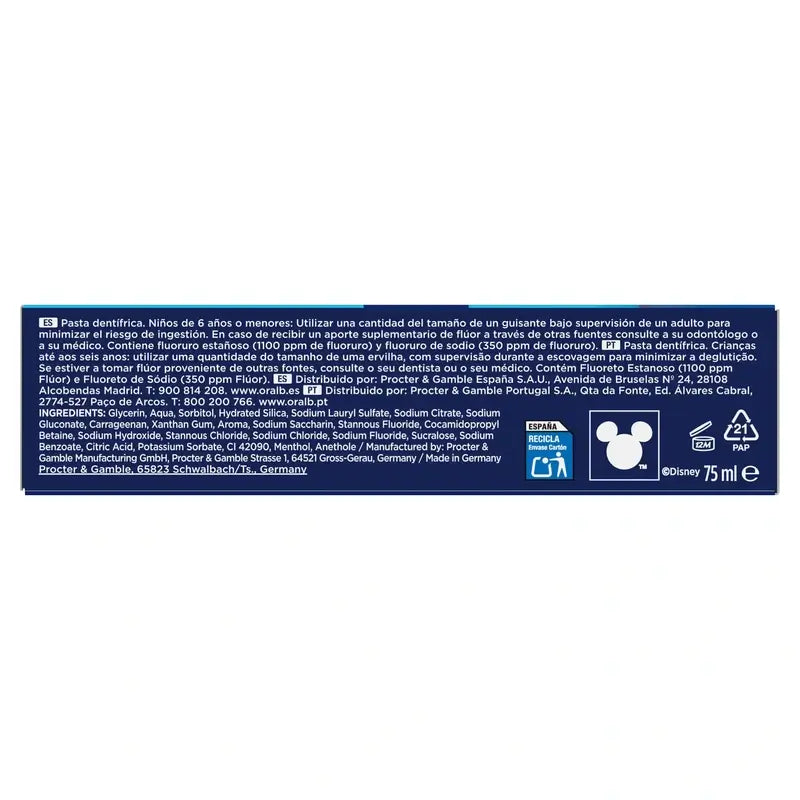 Oral-B Junior Star Wars Toothpaste 2X75 Ml, +6 Years Old