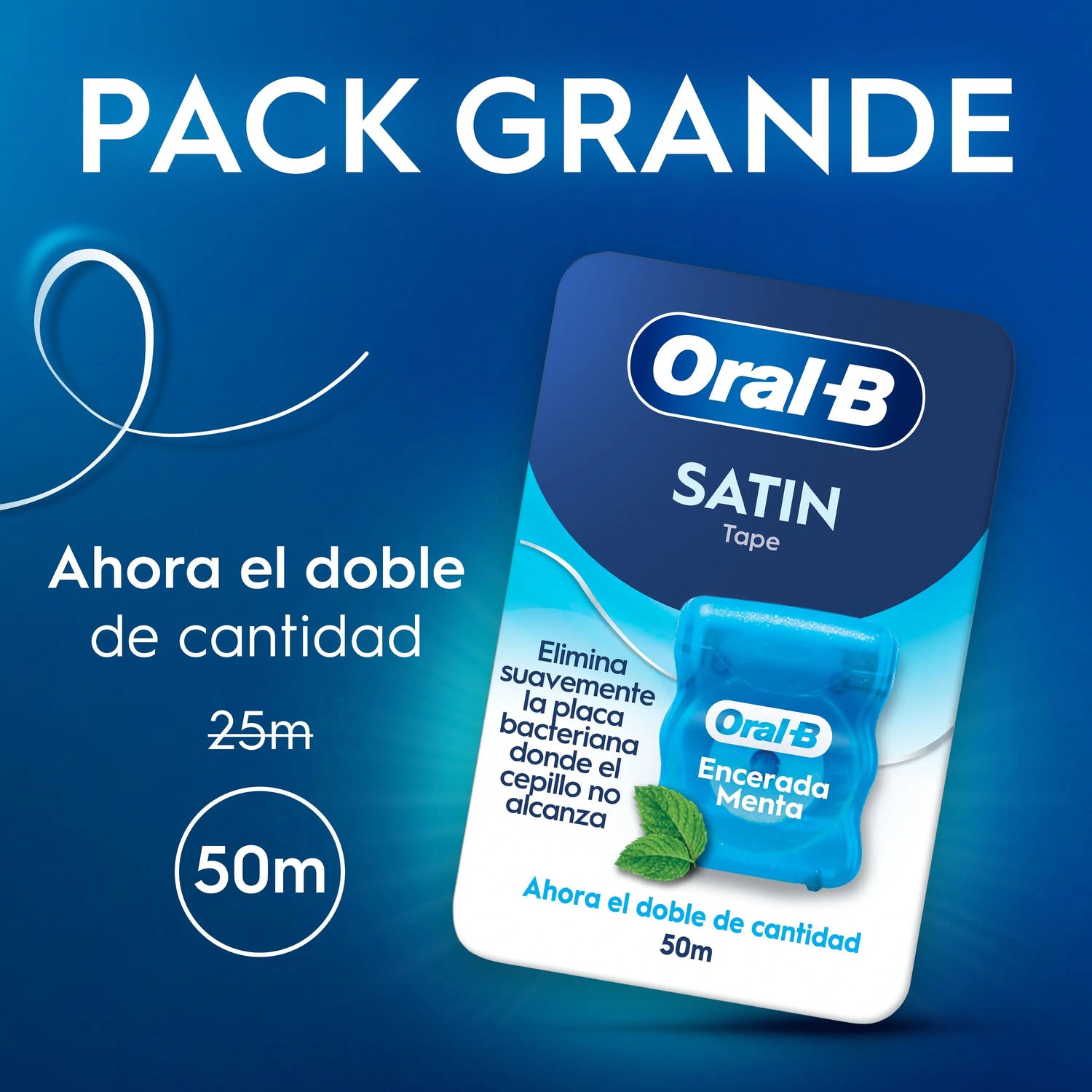 Oral-B Satin Tape Mint 50 metres
