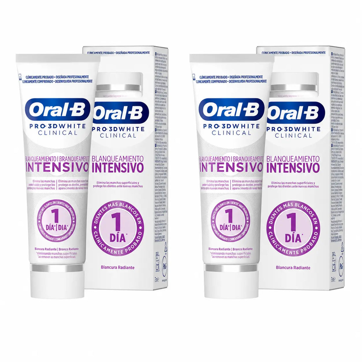 Oral-B 3D White Radiant Whitening Toothpaste, 75 ml, pack of 2