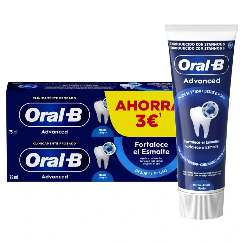 Oral-B Advanced Strengthens Enamel Duplo, 2x75 ml