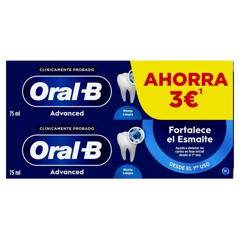 Oral-B Advanced Strengthens Enamel Duplo, 2x75 ml