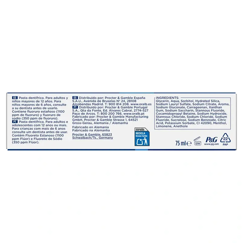 Oral-B Advanced Strengthens Enamel, 75 ml