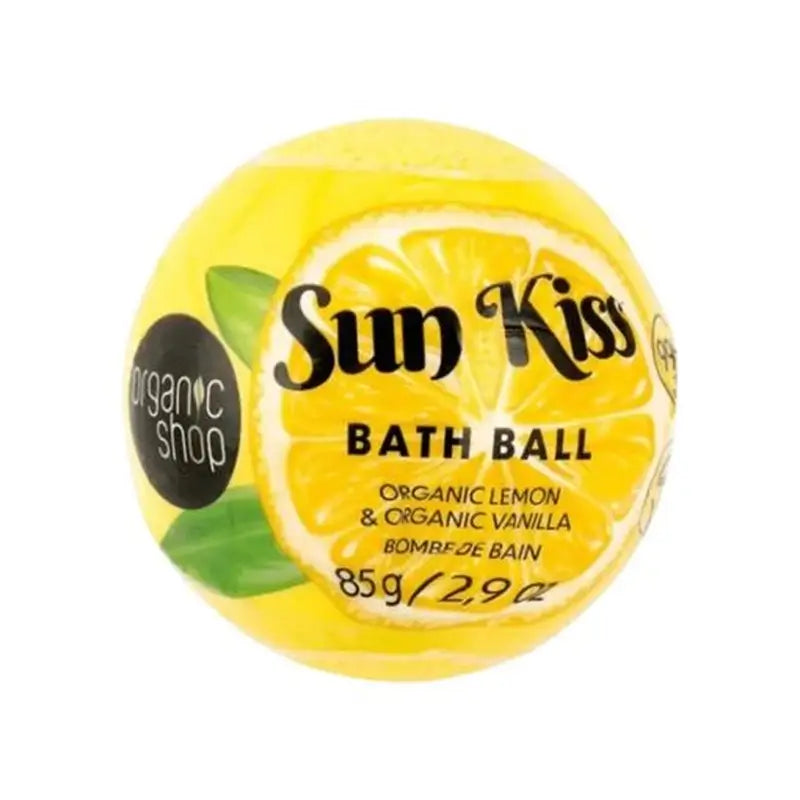 Organic Shop Organic Lemon & Vanilla Bath Bomb Sun Kiss, 85 G