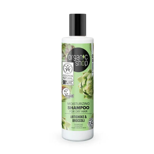 Organic Shop Organic Shop Artichoke & Broccoli Moisturising Shampoo for Dry Hair, 280 Ml