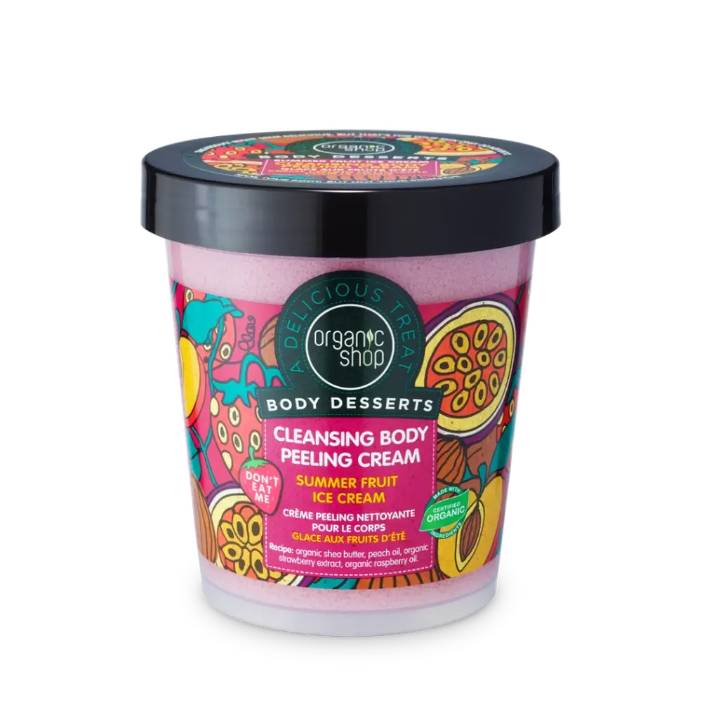 Organic Shop Summer Fruit Ice Cream Cleansing Body Creampeeling, 450 Ml