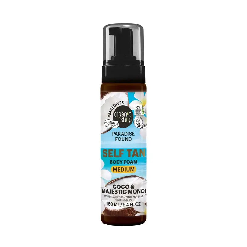 Organic Shop Medium-Tone Self-Tanning Foam, 160 ml