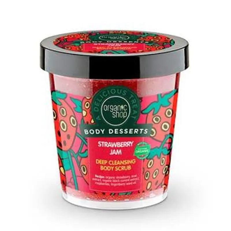 Organic Shop Strawberry Jam Deep Corp Scrub 450Ml.
