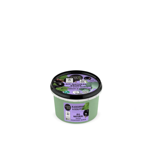 Organic Shop Blackcurrant & Eucalyptus Sugar Body Scrub With Sauna Effect, 250 Ml