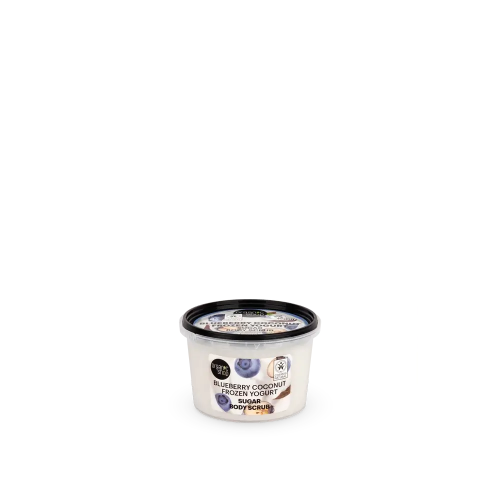Organic Shop Blueberry Coconut Iced Yoghurt Sugar Blueberry Coconut Sugar Body Scrub, 250 Ml