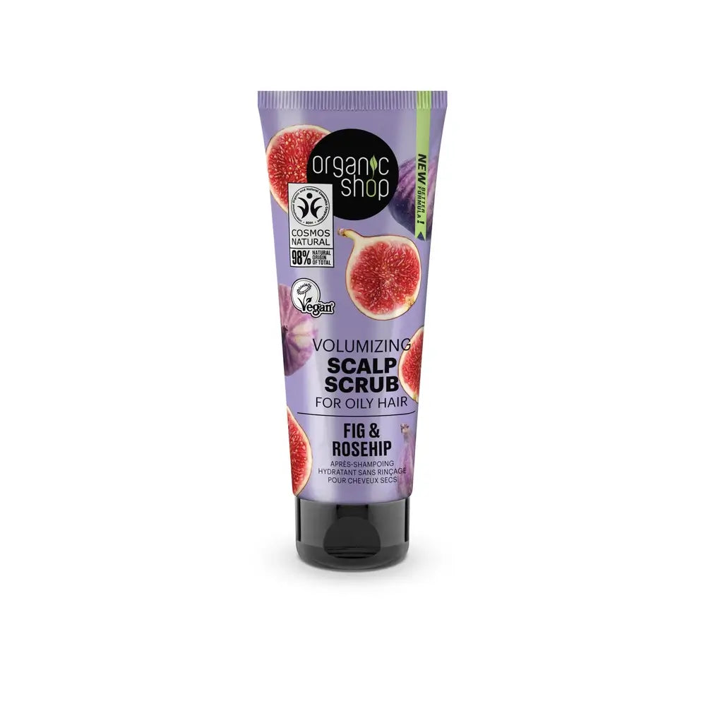 Organic Shop Organic Shop Volumising Scalp Scrub For Oily Hair Fig & Rosehip, 75 Ml