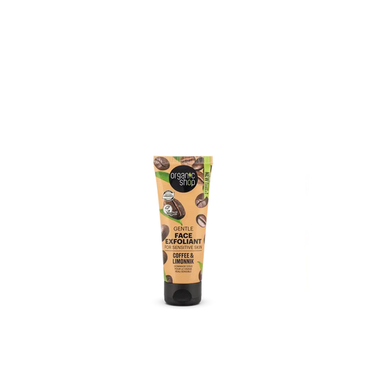 Organic Shop Gentle Facial Scrub For Sensitive Skin With Coffee And Schizandra, 75 Ml