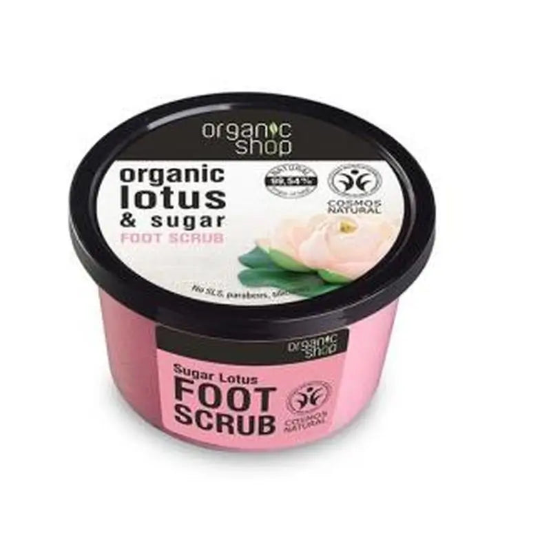 Organic Shop Lotus Sugar Foot Scrub 250ml.