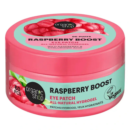 Organic Shop Fac Raspberry Boost" Anti-Swelling Hydrogel Patches For Eye Contour Area , 60 pcs