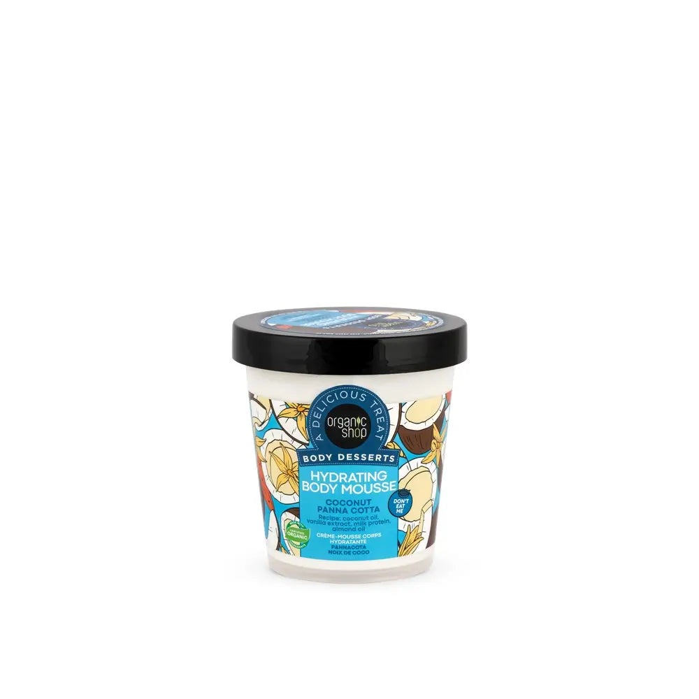 Organic Shop Moisturising Body Mousse Coconut Panna Cotta, 450 Ml