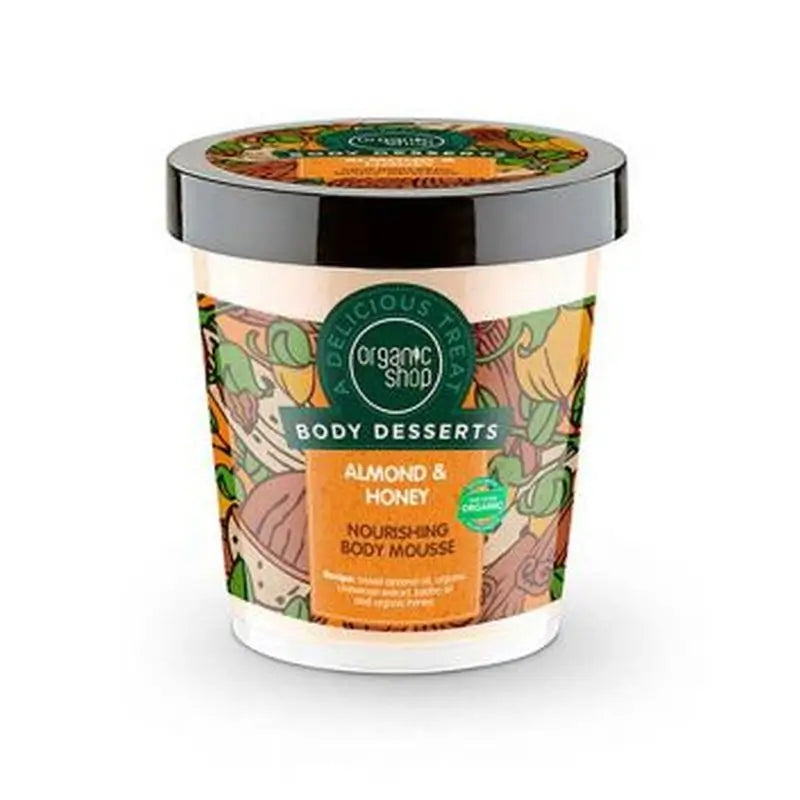 Organic Shop Nourishing Body Mousse Almond & Honey 450Ml.