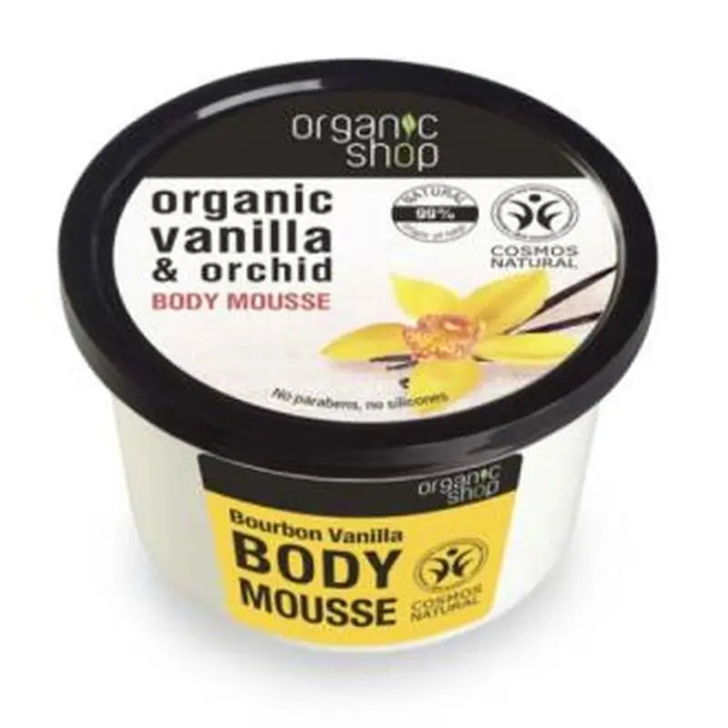Organic Shop Bourbon Vanilla Body Mousse 250ml.