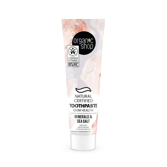 Organic Shop Os Minerals & Sea Salt. Certified Natural Toothpaste Healthy Gums, 100 G