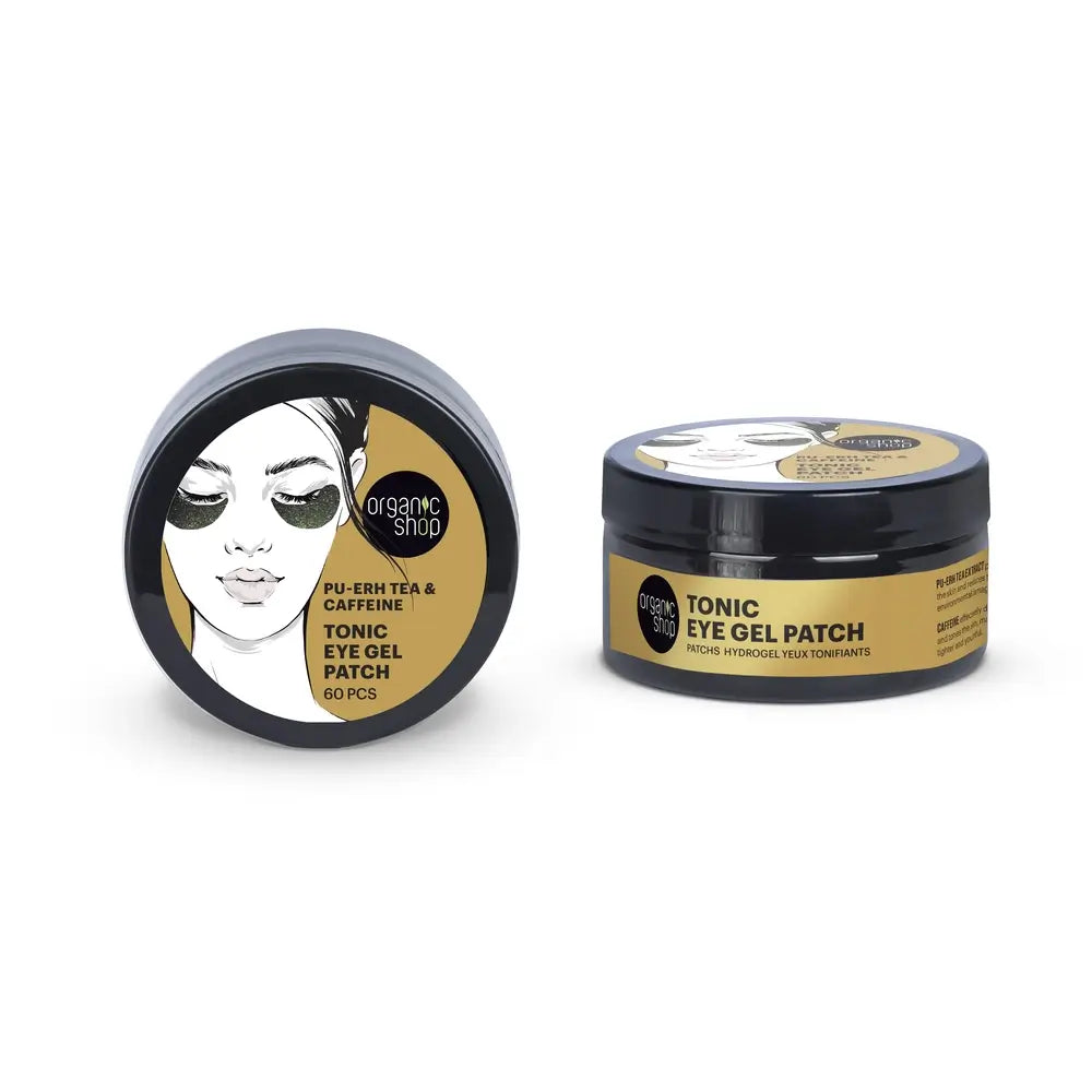 Organic Shop Puerh Tea & Caffeine Toning Eye Gel Patches, 60 Pcs