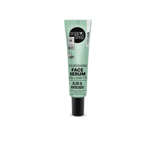 Organic Shop Moisturising Facial Serum For All Skin Types Avocado And Aloe From Organic Shop, 30 Ml