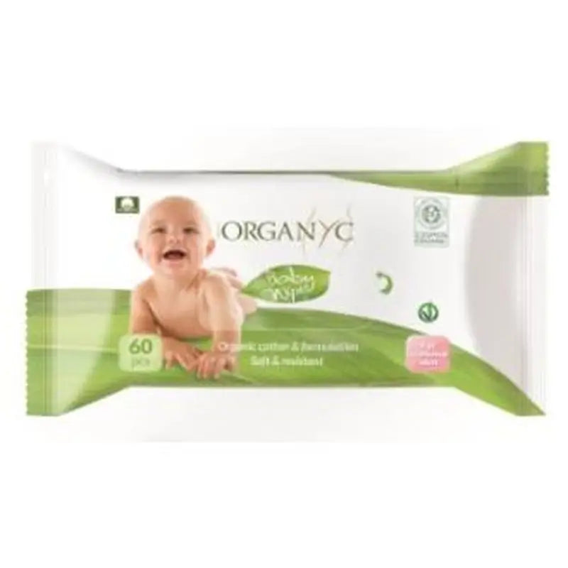 Organyc Baby Wet Wipes Cotton Baby Wipes 60 pcs.