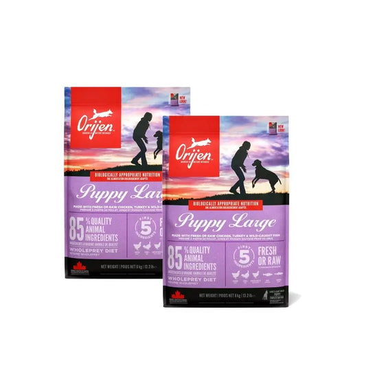 Orijen Canine Puppy Large 11,4 Kg Dog Food , pack 2