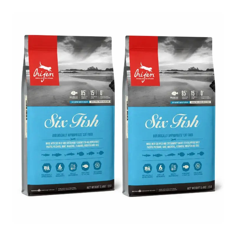 Orijen Feline Adult 6 Fish 5,4Kg cat food pack 2