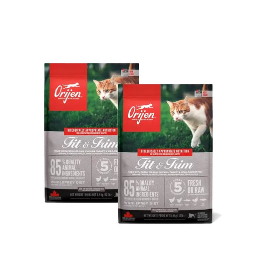 Orijen Feline Adult Fit & Trim 1.8 kg cat food, pack of 2