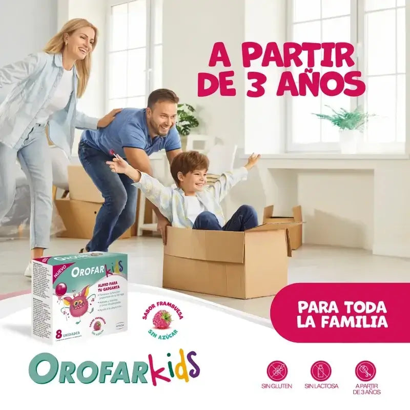 Orofar Kids Sugar Free Raspberry Throat Itch Lollipops , 2x8 lollipops