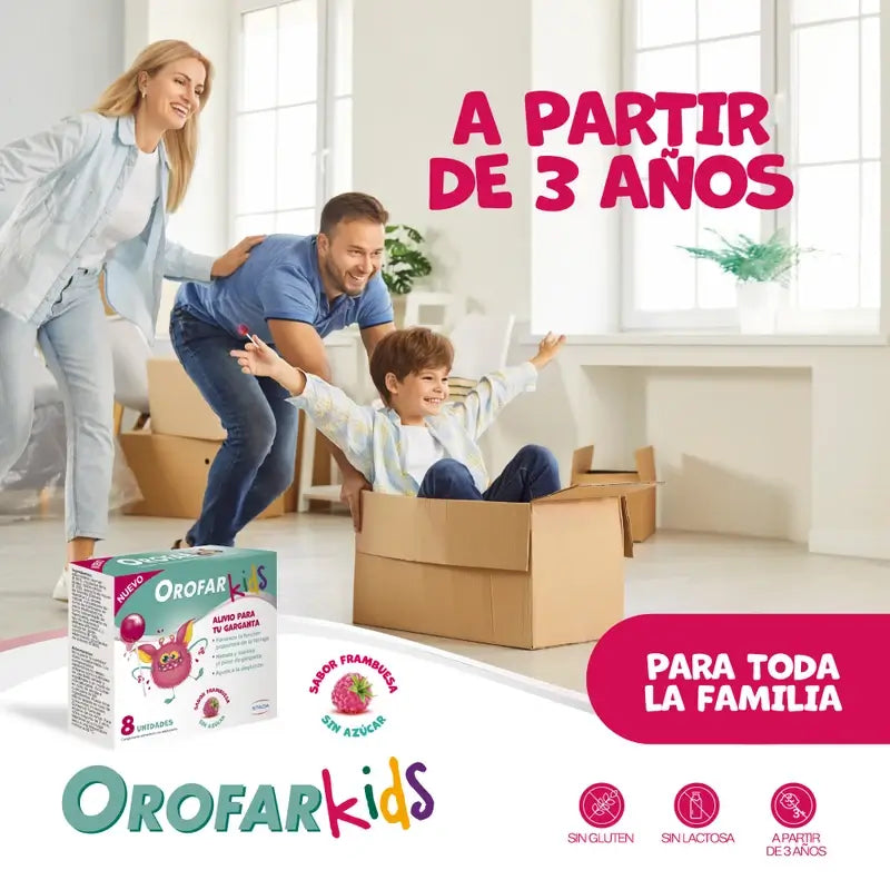 Orofar Kids Sugar Free Raspberry Throat Itch Lollipops , 8 lollipops