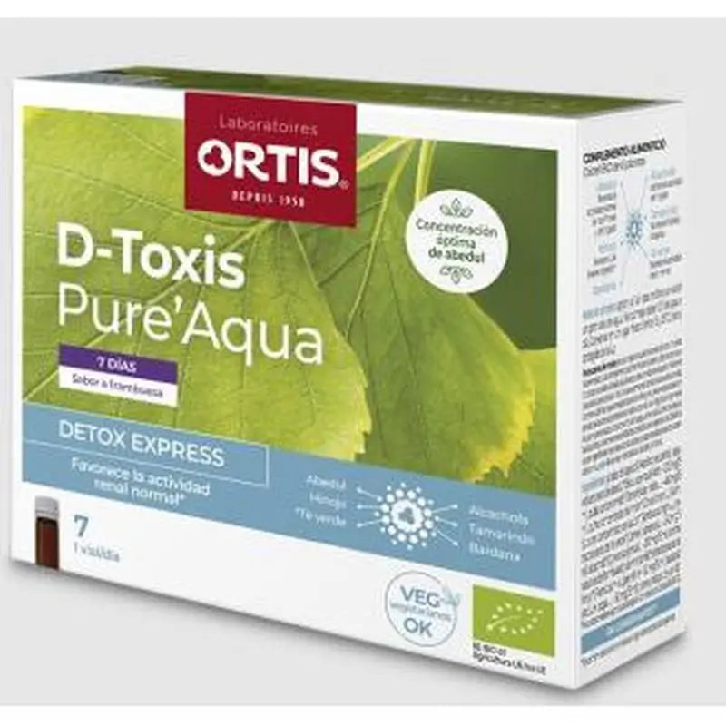 Ortis D-Toxis Pure Aqua Raspberry 7X15Ml. Bio