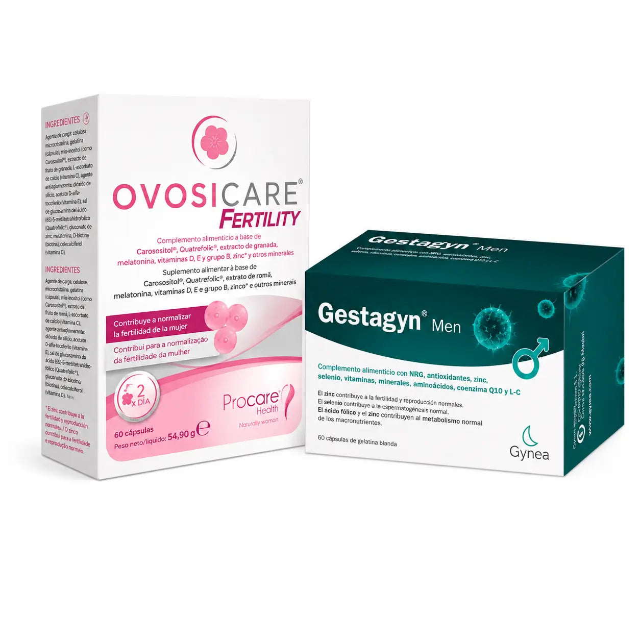 Ovosicare Fertility, 60 Capsules + Gestagyn Men, 60 Capsules