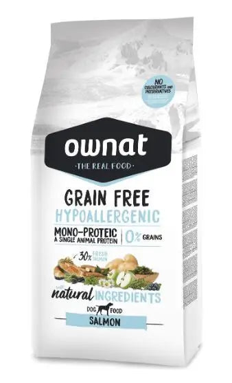 Ownat Canine Adult Hypoallergenic Grain Free Salmon 3Kg, dog food for dogs