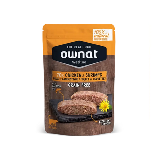 Ownat Wetline Feline Chicken & Shrimp 12X85Gr
