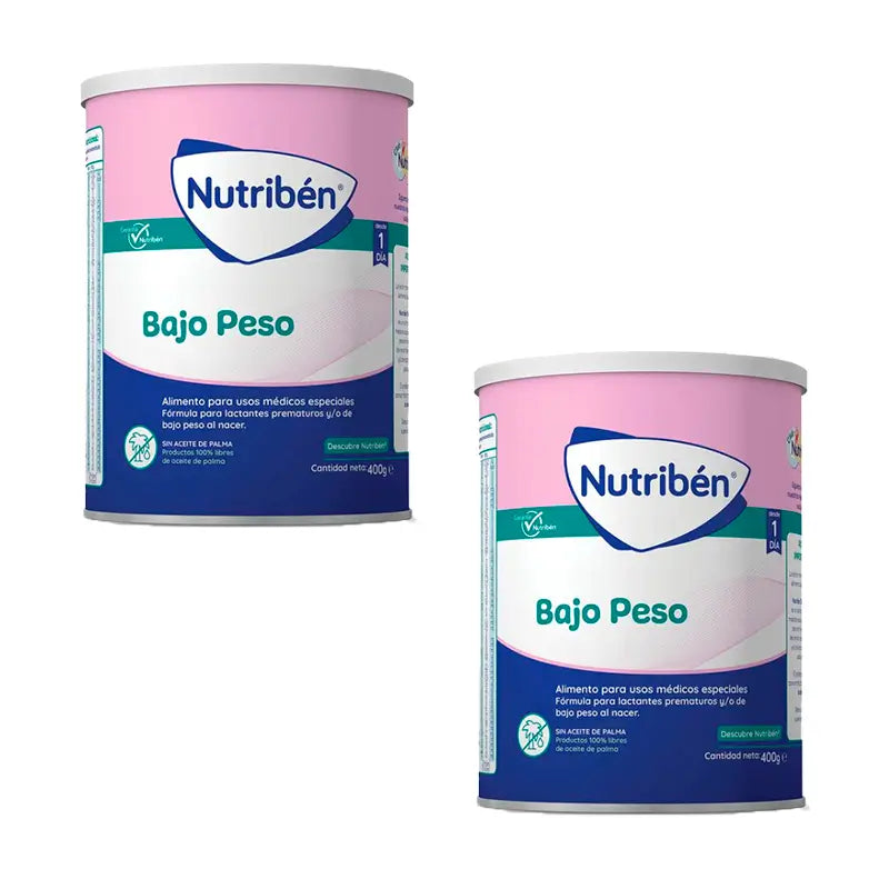 Nutribén Low Weight Milk, 2 X 400 grams