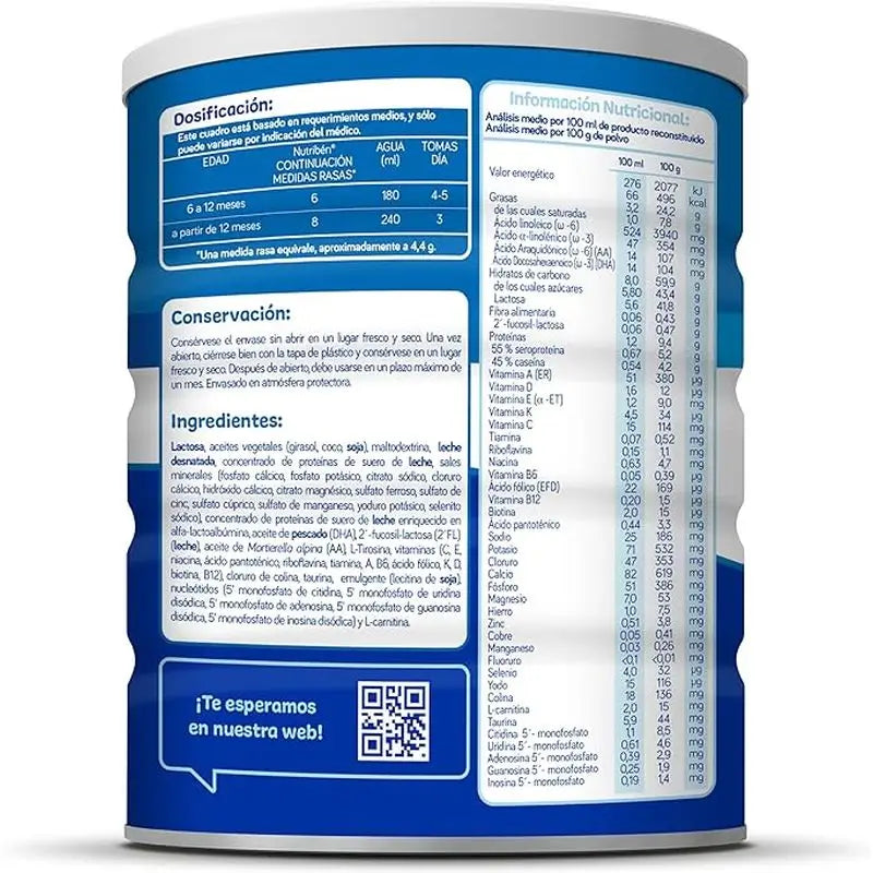 Nutribén Pro-Alfa 2 Milk Continuation, 2 X 800 g