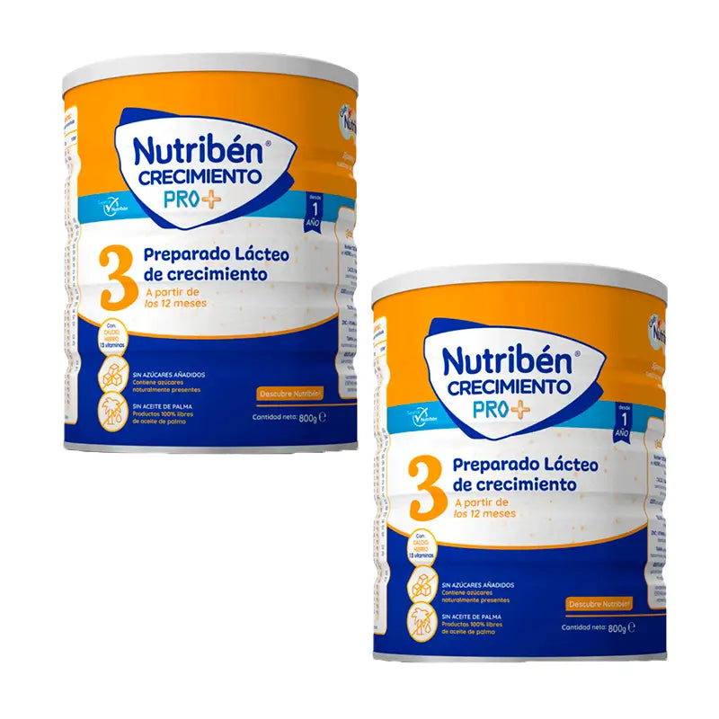 Nutribén Growth Pro+ 3 Milk, 2 X 800 grams