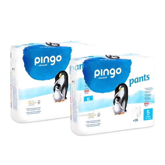 Pingo Eco Nappies, Size 5 (11–25 kg), Pack of 2 x 28 units