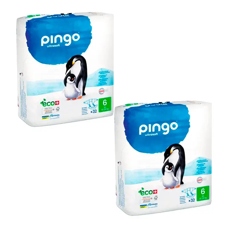 Pingo Ecological Nappy Size 6 Xl, Pack 2 X 32 Pcs.