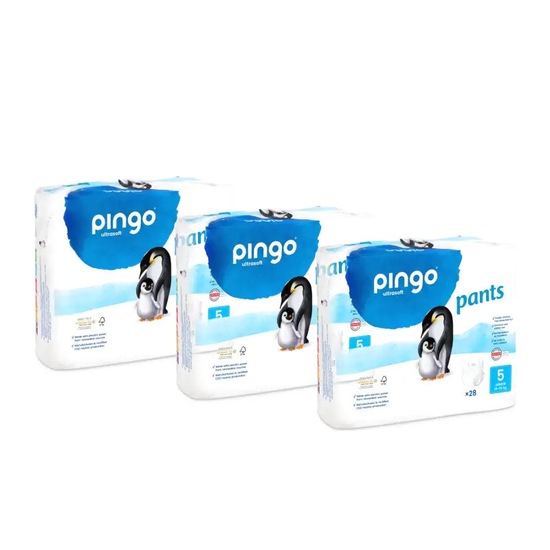 Pingo Pañal Eco Nappies, Size 5 (11–25 kg), Pack of 3 x 28 units