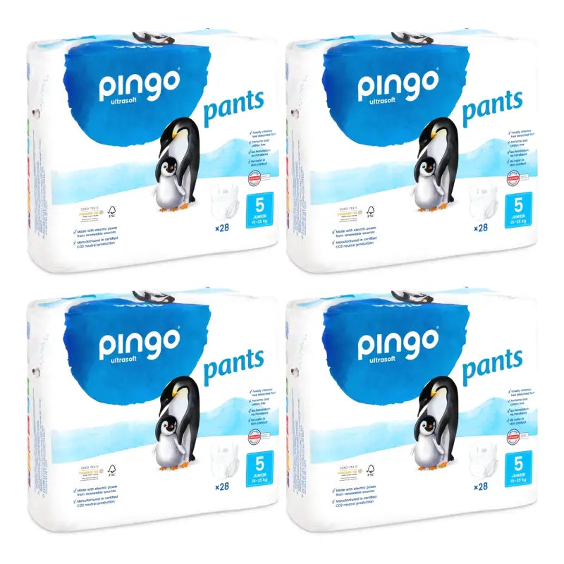 Pingo Eco Nappy Pants, Size 5 (11–25 kg), Pack of 4 × 28 units