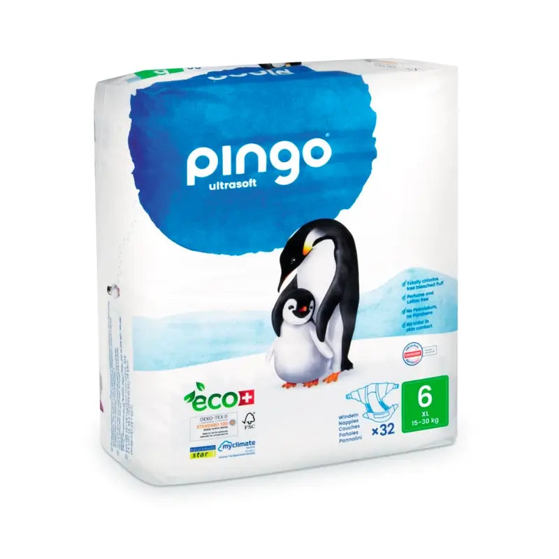 Pingo Ecological Nappy Size 6 Xl, Pack 4 X 32 Pcs.